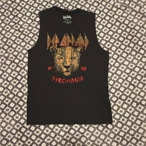 Def Leppard Pyromania Black Sleeveless Shirt